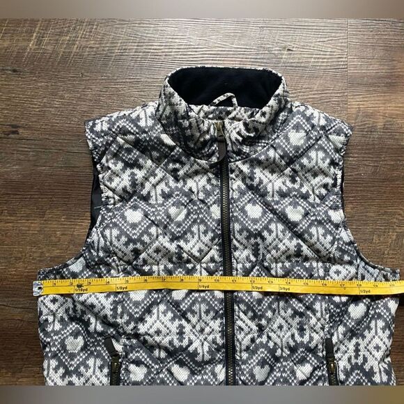 G.H. BASS & CO women’s puffer vest winter gorpcore Nordic fair isle size L EUC - Picture 11 of 16